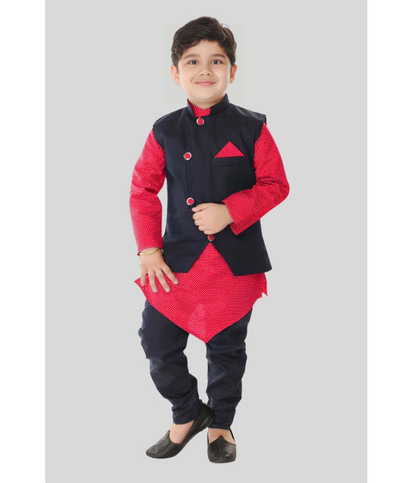     			s muktar garments Red Cotton Boys ( Pack of 1 )