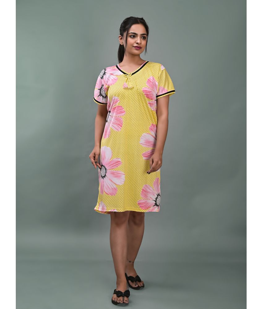     			Apratim Yellow Hosiery Women's Nightwear Nighty & Night Gowns ( Pack of 1 )
