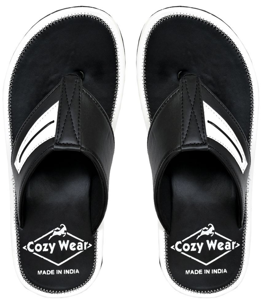     			Cozy Wear Black Men's Thong Flip Flop