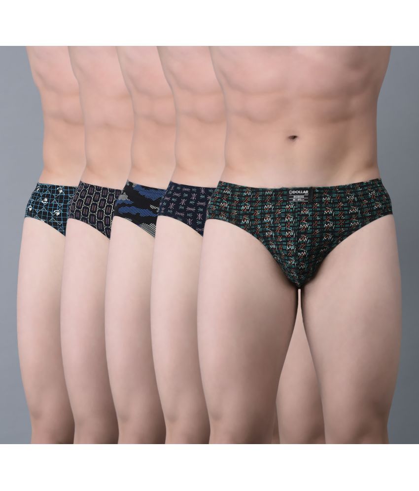     			Pack of 5 Dollar Bigboss Assorted Printed Cotton Blend Men Brief