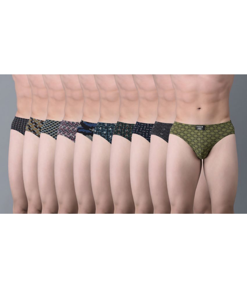     			Pack of 10 Dollar Bigboss Assorted Printed Cotton Blend Men Brief