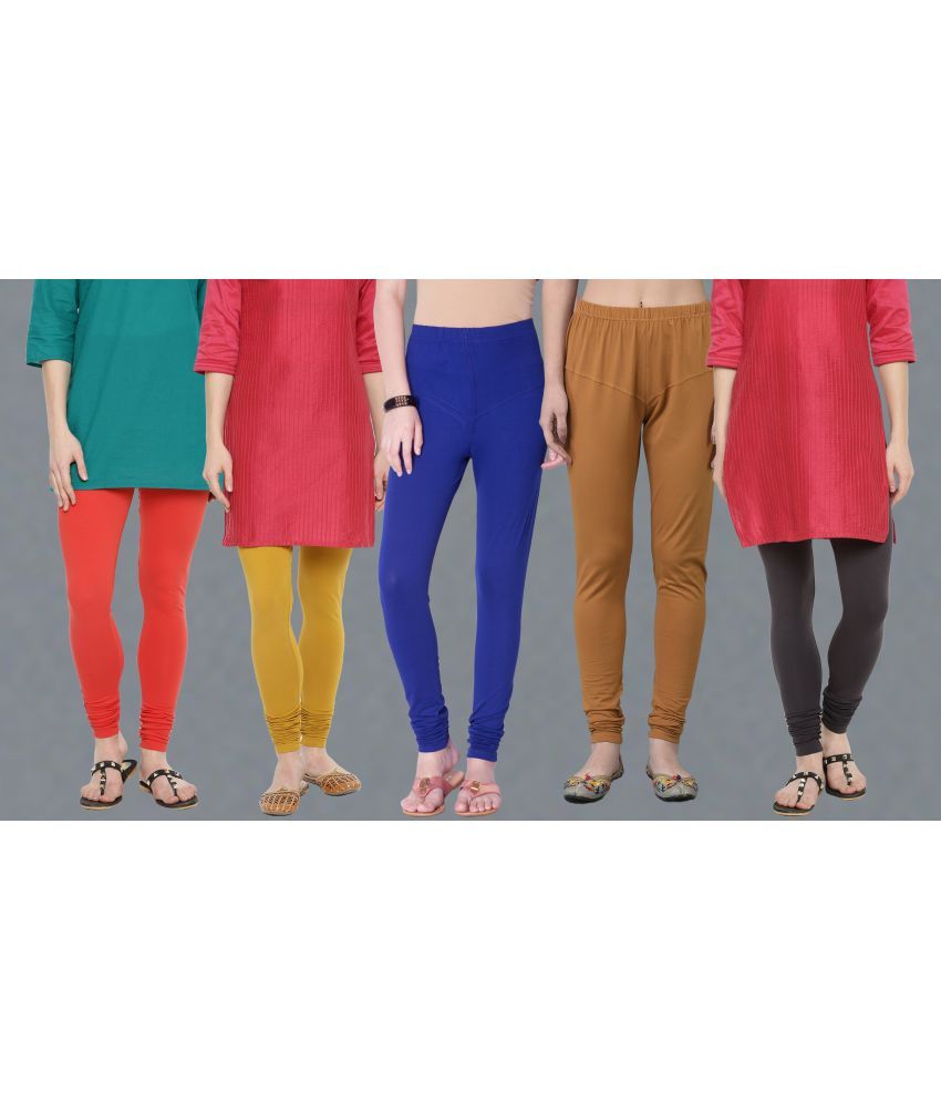     			Dollar Missy - Multicolor Cotton Blend Women's Churidar ( Pack of 5 )