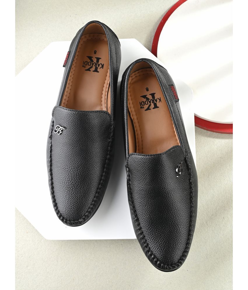     			KARADDI Black Men's Slip on