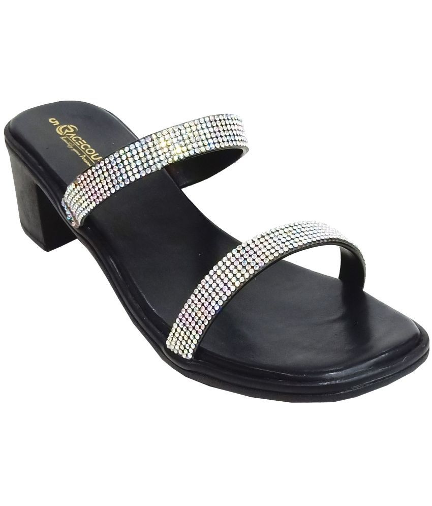     			Racecourse Black Women's Slip On Heels