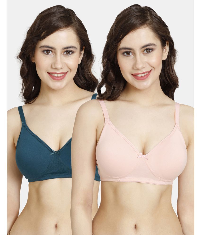     			Rosaline by Zivame Multicolor Polyester Non Padded Women's T-Shirt Bra ( Pack of 2 )