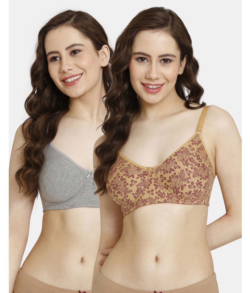     			Rosaline by Zivame Pack of 2 Polyester Women's T-Shirt Bra ( Multicolor )