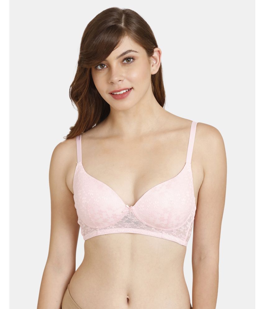     			Rosaline by Zivame Nylon Women's T-Shirt Bra ( Pink )