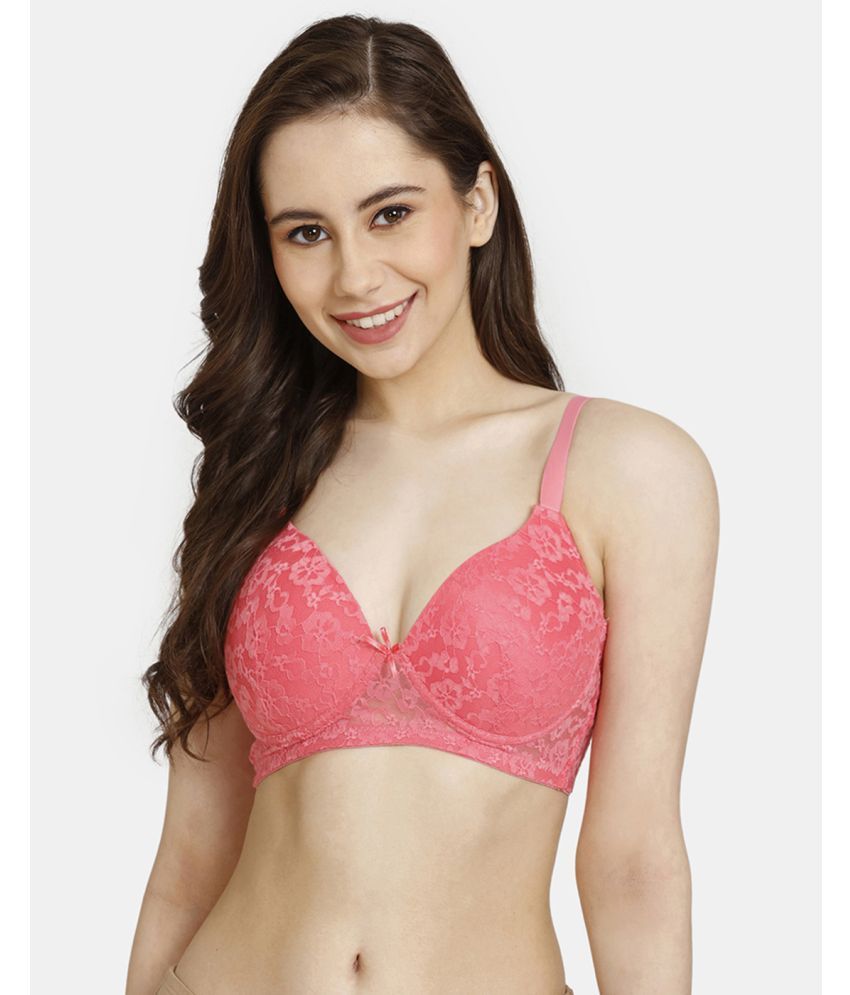     			Rosaline by Zivame Polyester Women's T-Shirt Bra ( Pink )