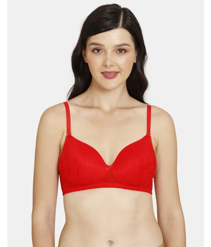     			Rosaline by Zivame Nylon Women's T-Shirt Bra ( Red )