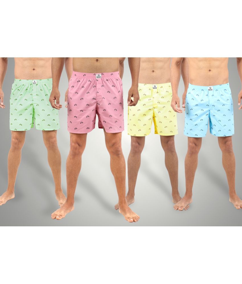     			Supersquad Pack of 4 Cotton Men's Boxer- ( Assorted 10 )