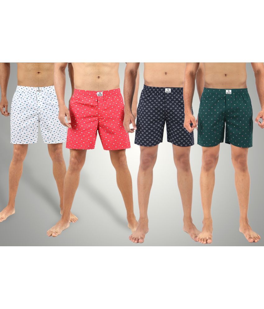     			Supersquad Pack of 4 Cotton Men's Boxer- ( Assorted 3 )