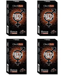 NottyBoy Chocolate Flavoured Condoms For Men, Oral Safe -40 Units