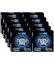 NottyBoy Extra Lubrication Condoms Plain Condom Combo Pack - 30 Pieces