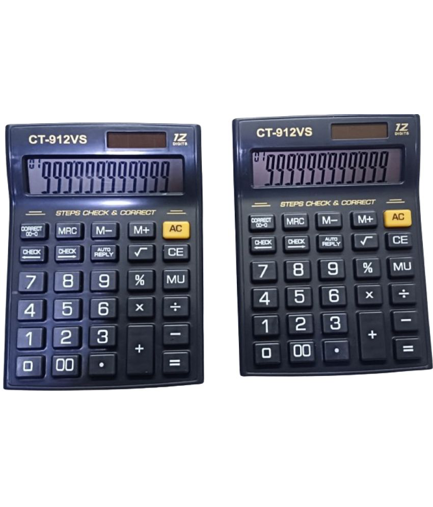    			2338 BB-   BUY SMART COMBO 2PC  CT912 VS  CALCULATOR 120 Steps Check & Correct 12 Digit Premium Desktop Calculator( PACK OF 2)