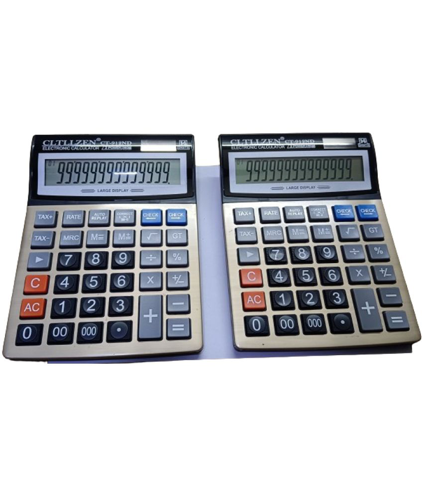     			2730 BB BUY SMART- COMBO 2 PC  CT-912ND Premium Quality Big Display/Big Button 14 Digit Big Size Calculator(PACK OF 2)
