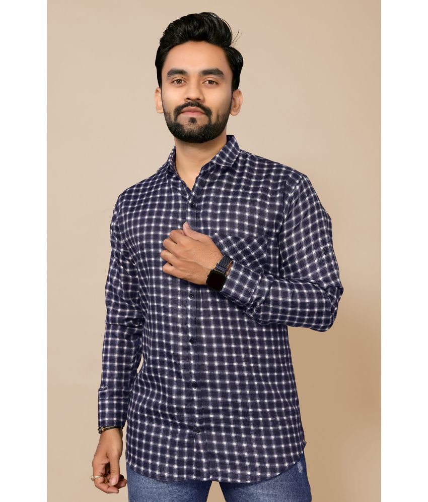     			Anand Cotton Blend Regular Fit Checks Full Sleeves Men's Casual Shirt - Multicolor ( Pack of 1 )