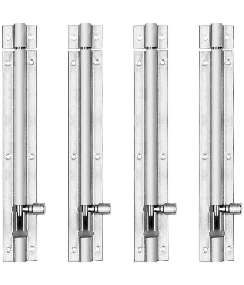     			Atlantic Morden Plain Tower bolt 8 inch (Stainless Steel, Two Tone Silver, Pack of 4 Piece)