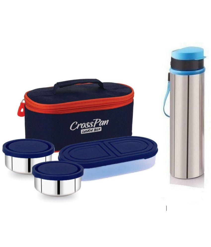     			CrossPan ORRA DD LUNCHBOX+ BOTTLE Stainless Steel Lunch Box 3 - Container ( Pack of 1 )