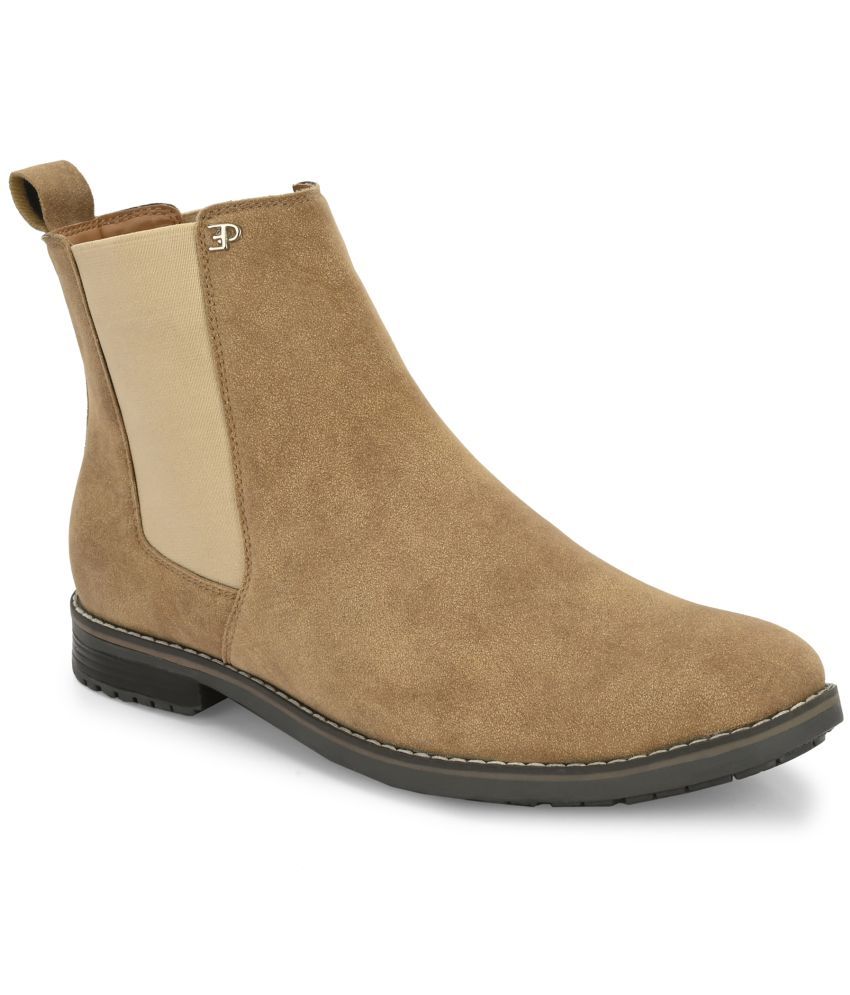     			El Paso Beige Men's Chelsea Boots