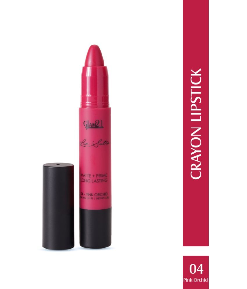     			Glam21 Lip Sutra NonTransfer Crayon Lipstick Lightweight & Comfortable 2.8g Pink Orchid-04