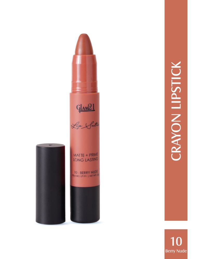     			Glam21 Lip Sutra NonTransfer Crayon Lipstick Lightweight & Comfortable 2.8g Berry Nud10