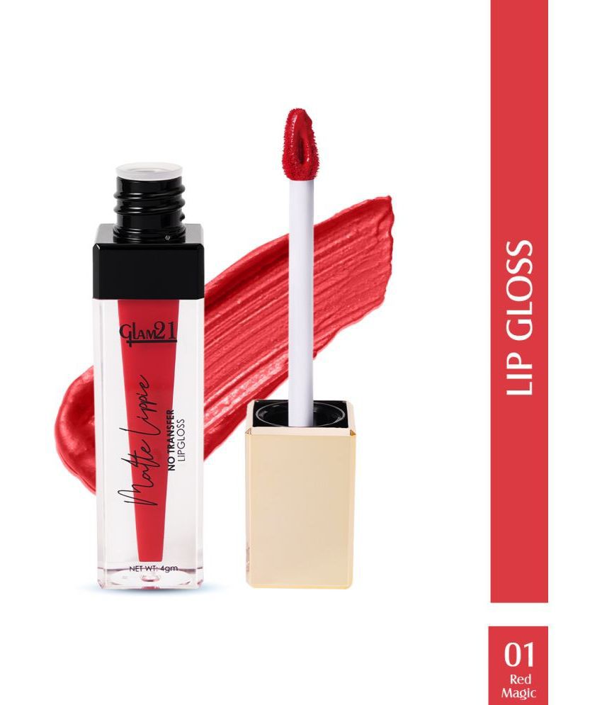     			Glam21 Matte Lippie No Transfer Lip Gloss Lightweight & Easy to Apply Matte Finish Red Magic01