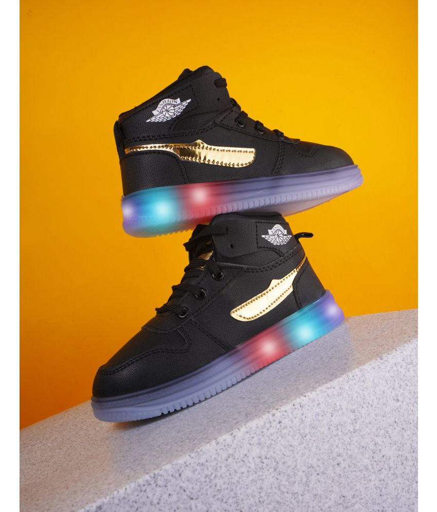     			Kats - Black Boy's LED Shoes ( 1 Pair )