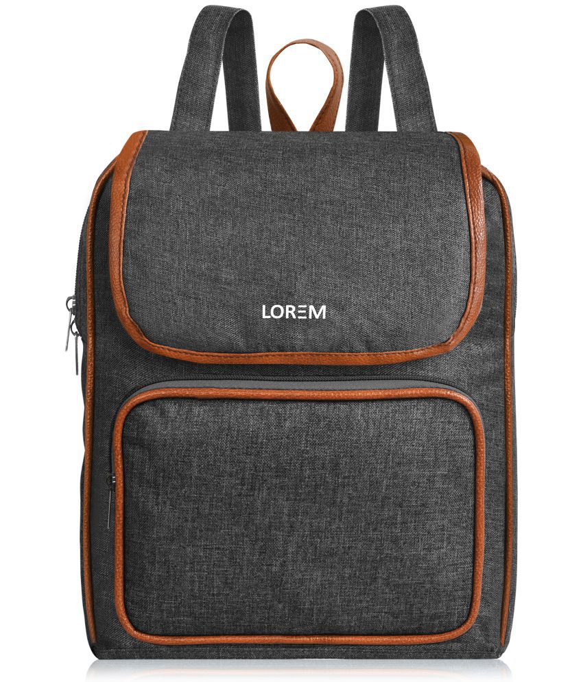     			Lorem 5 Ltrs Grey Faux Leather College Bag