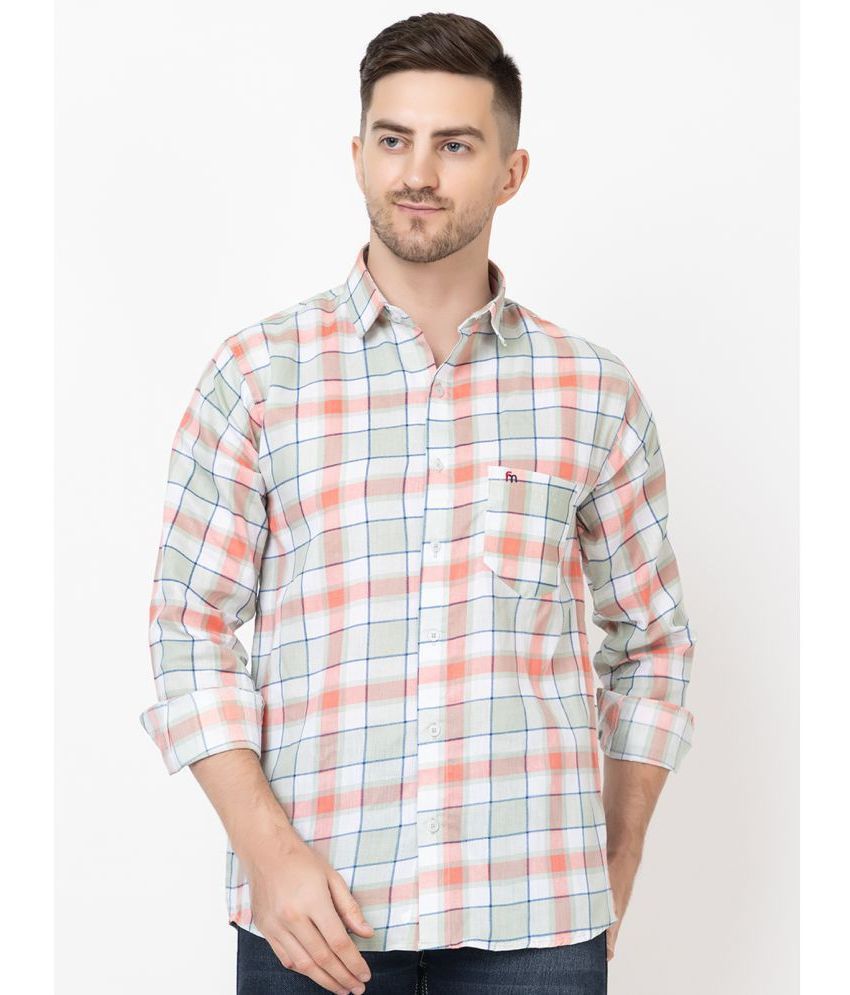     			MODERNITY Cotton Blend Regular Fit Checks Full Sleeves Men's Casual Shirt - White ( Pack of 1 )