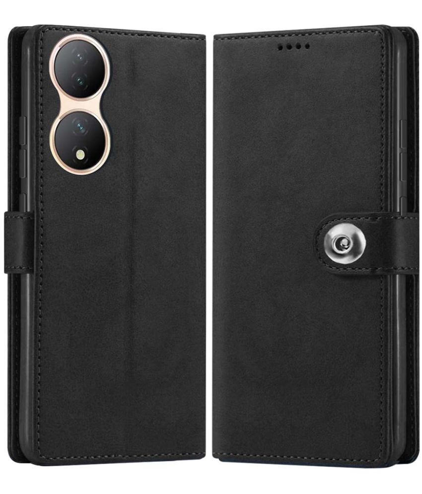     			NBOX Black Flip Cover Leather Compatible For Vivo Y100 ( Pack of 1 )