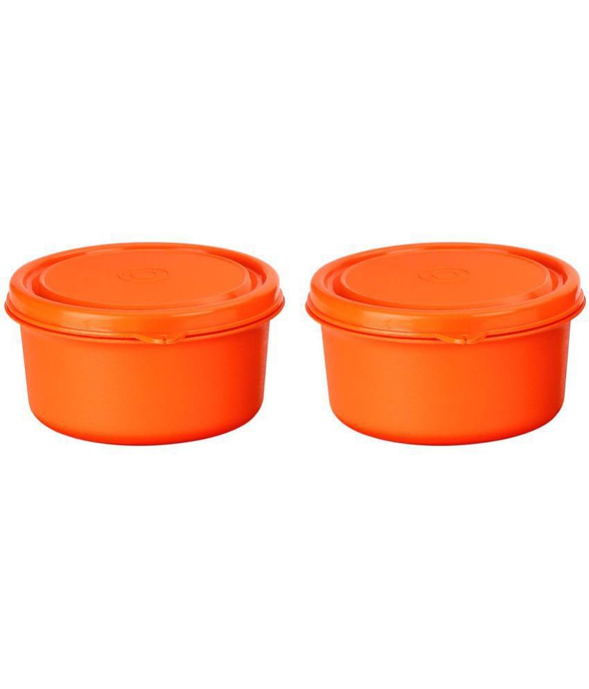     			Oliveware AT33 Steel Orange Food Container ( Set of 2 )