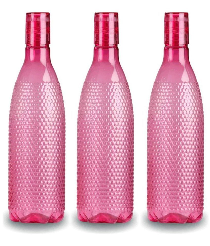     			Oliveware Pink Water Bottle 1000 mL ( Set of 3 )