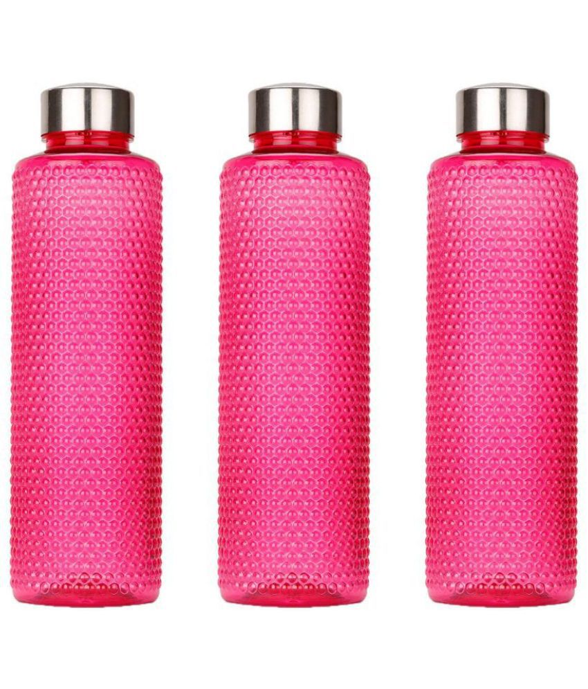     			Oliveware Pink Water Bottle 1000 mL ( Set of 3 )