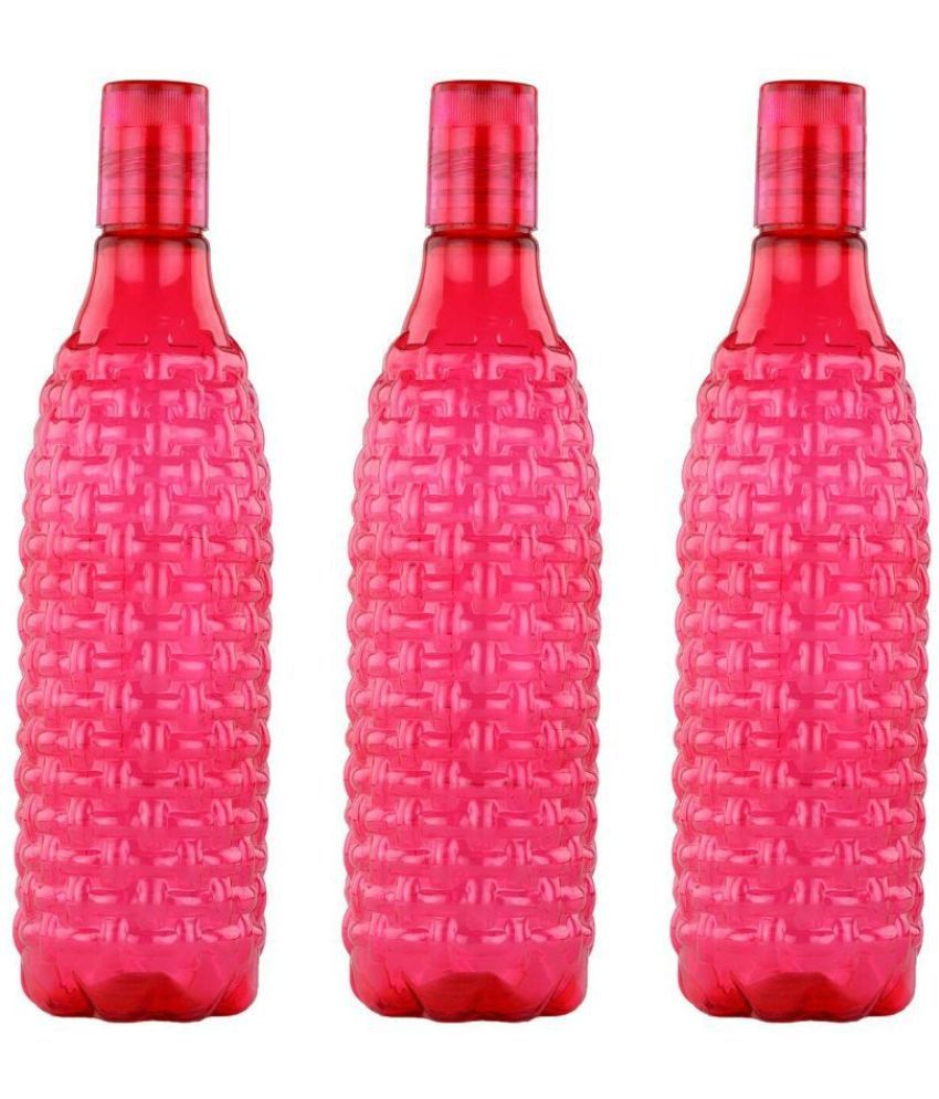     			Oliveware Pink Water Bottle 1000 mL ( Set of 3 )