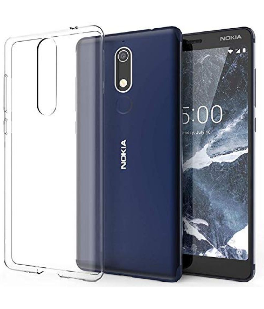     			Kosher Traders Plain Cases Compatible For Silicon Nokia 5.1 ( Pack of 1 )