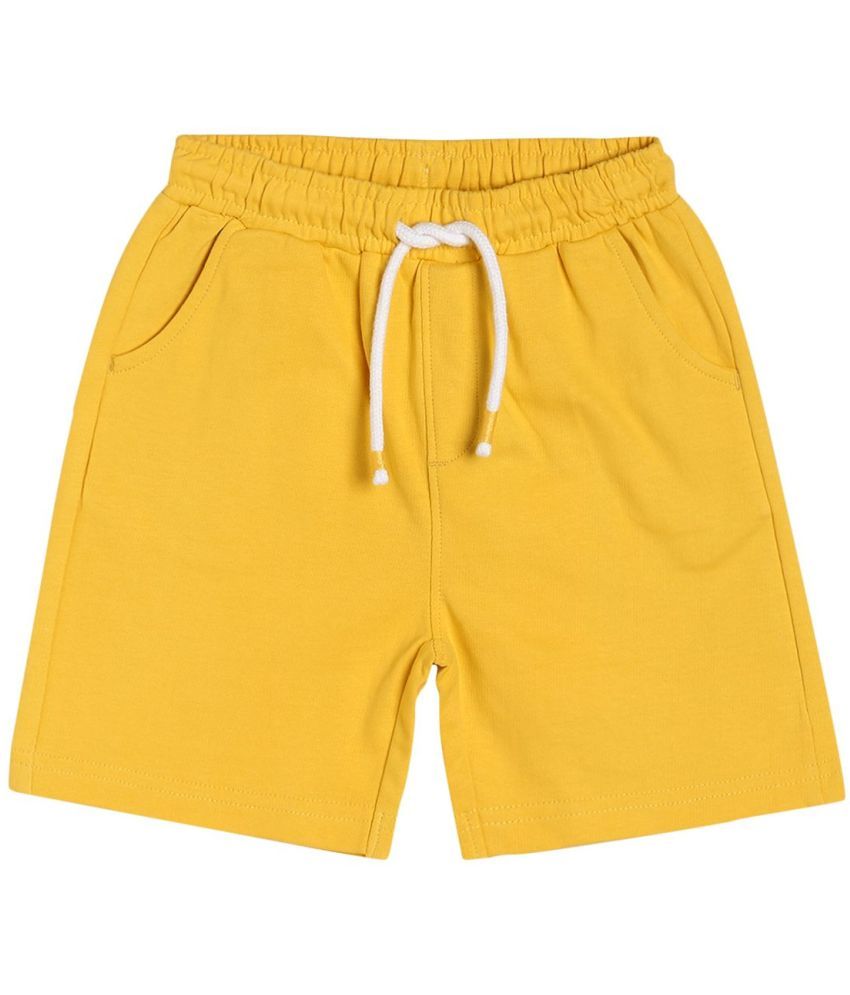     			MINI KLUB - Yellow Cotton Boys Shorts ( Pack of 1 )