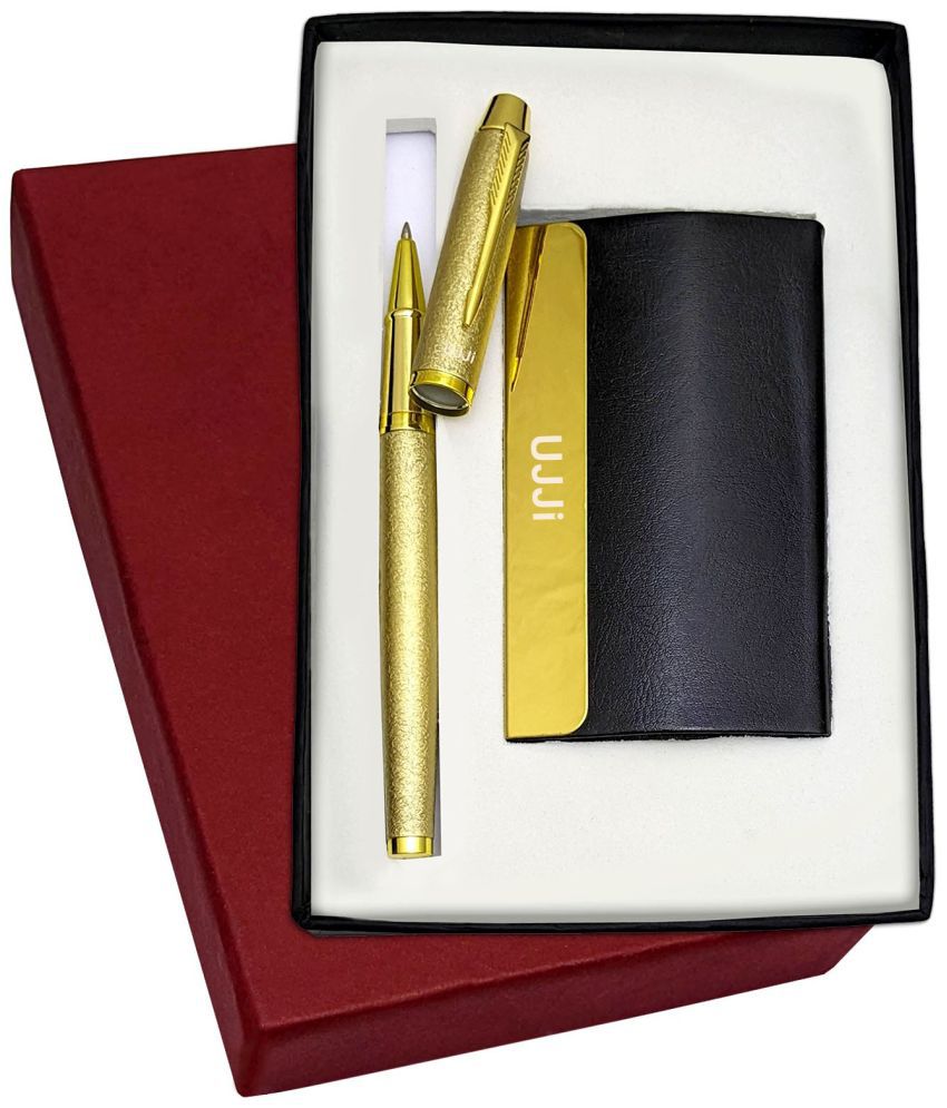     			UJJi 2in1 Texured Body Design Gold Roller with ATM Card Holder
