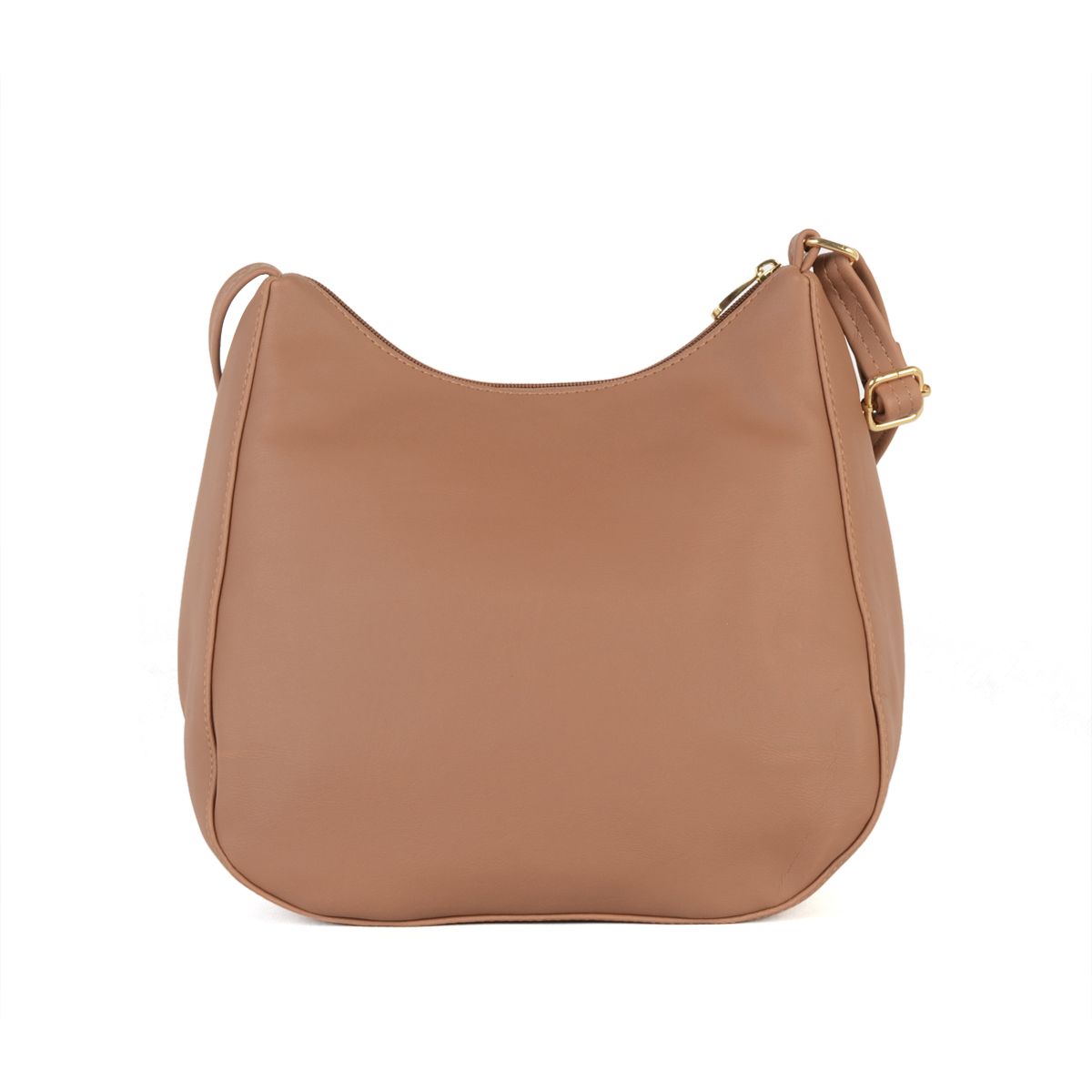     			Baggit Beige Faux Leather Hobo Bag