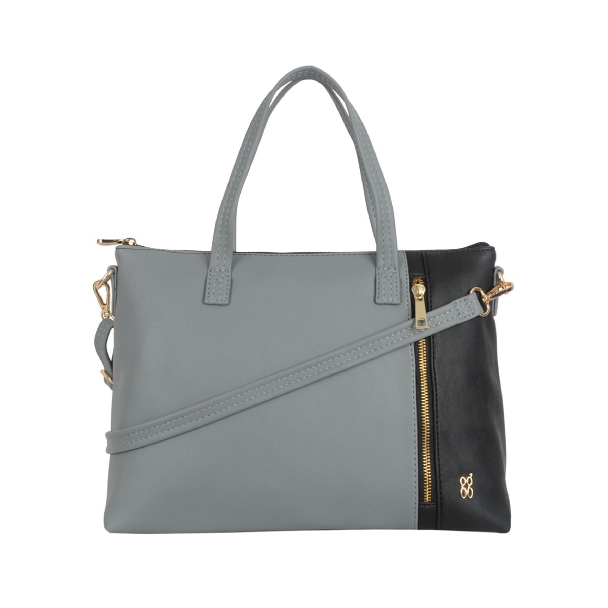     			Baggit Black Faux Leather Tote Bag