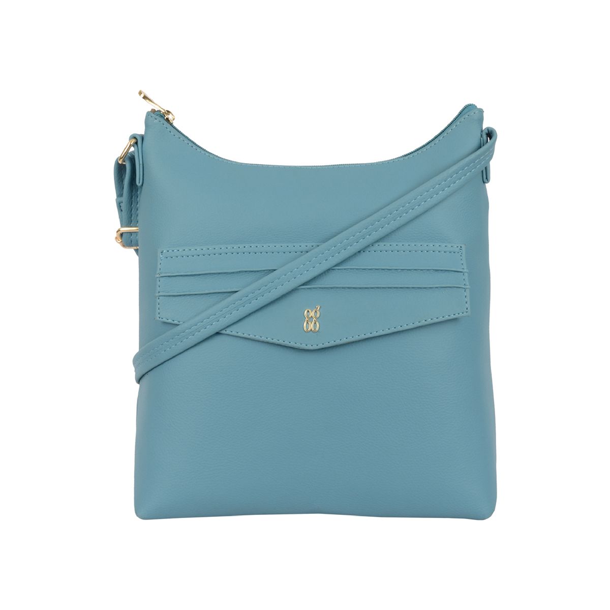     			Baggit Blue Faux Leather Hobo Bag