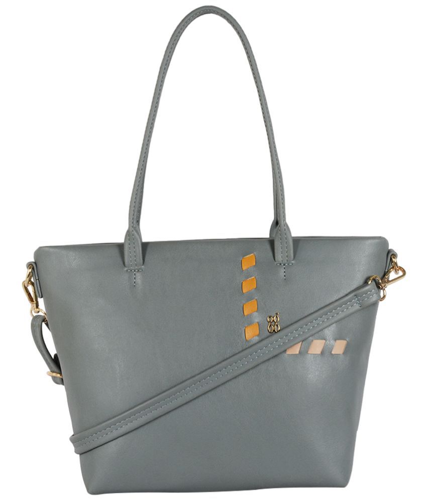     			Baggit Blue Faux Leather Tote Bag