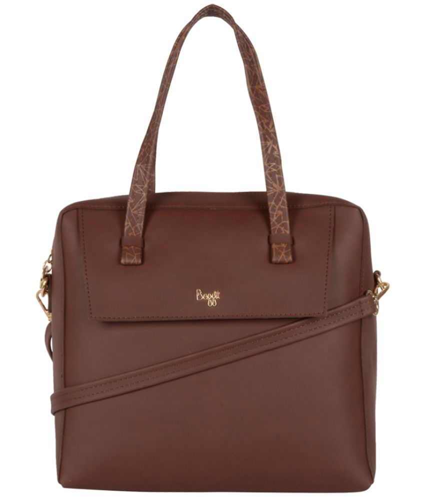     			Baggit Brown Faux Leather Shoulder Bag