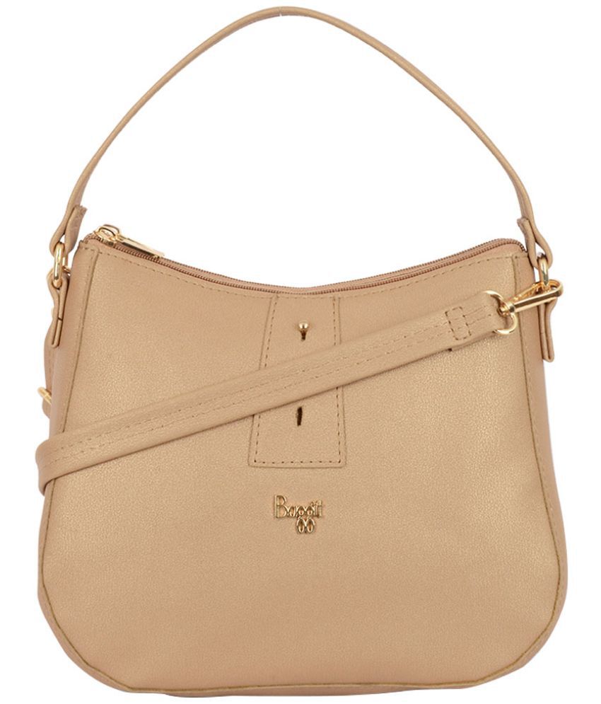     			Baggit Gold Faux Leather Handheld
