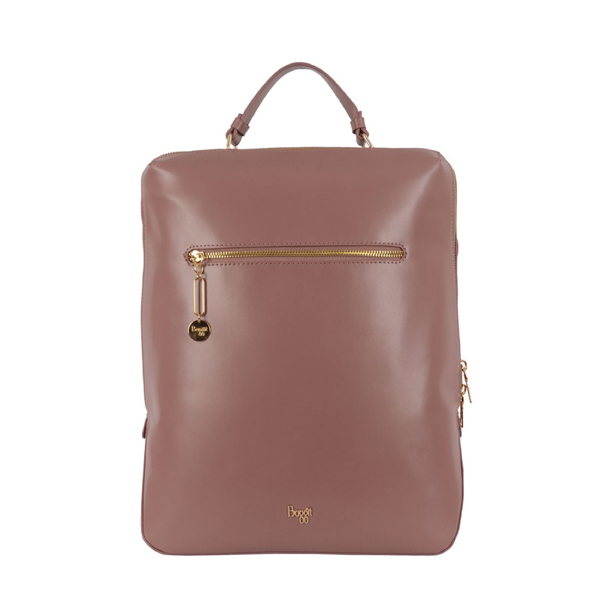     			Baggit Pink Faux Leather Backpack