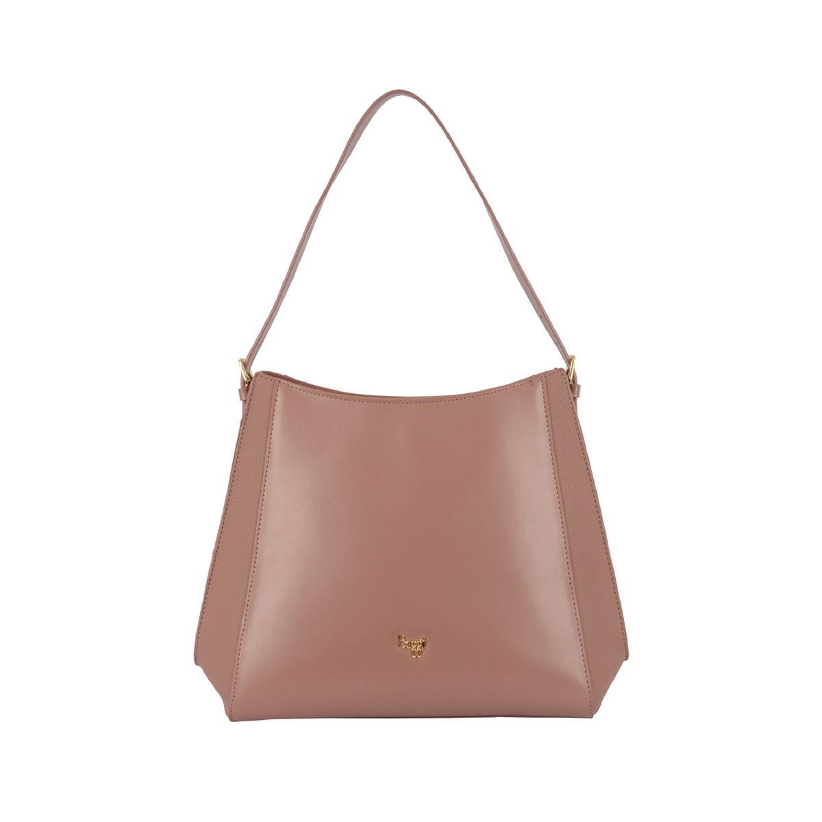     			Baggit Pink Faux Leather Hobo Bag