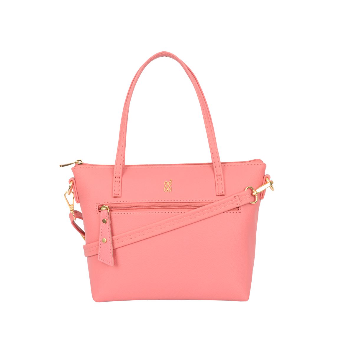     			Baggit Pink Faux Leather Tote Bag