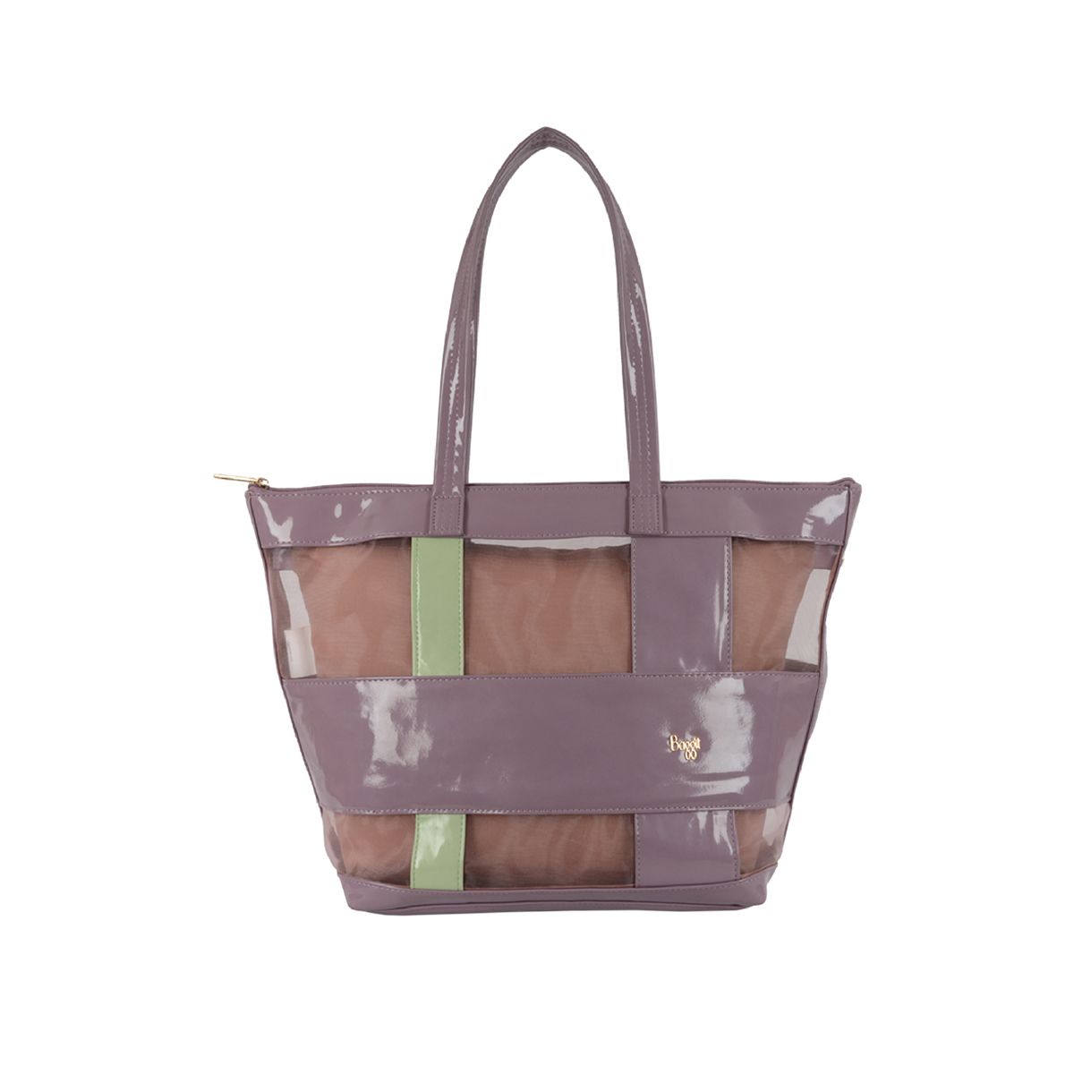     			Baggit Purple Faux Leather Tote Bag