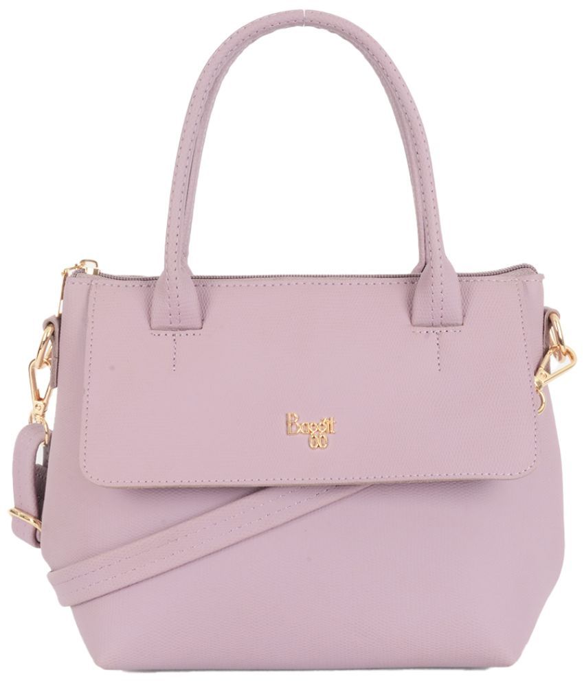     			Baggit Purple Faux Leather Tote Bag