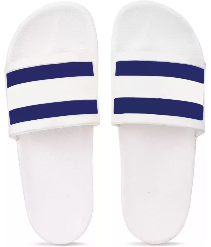     			Bersache White Men's Slide Flip Flop