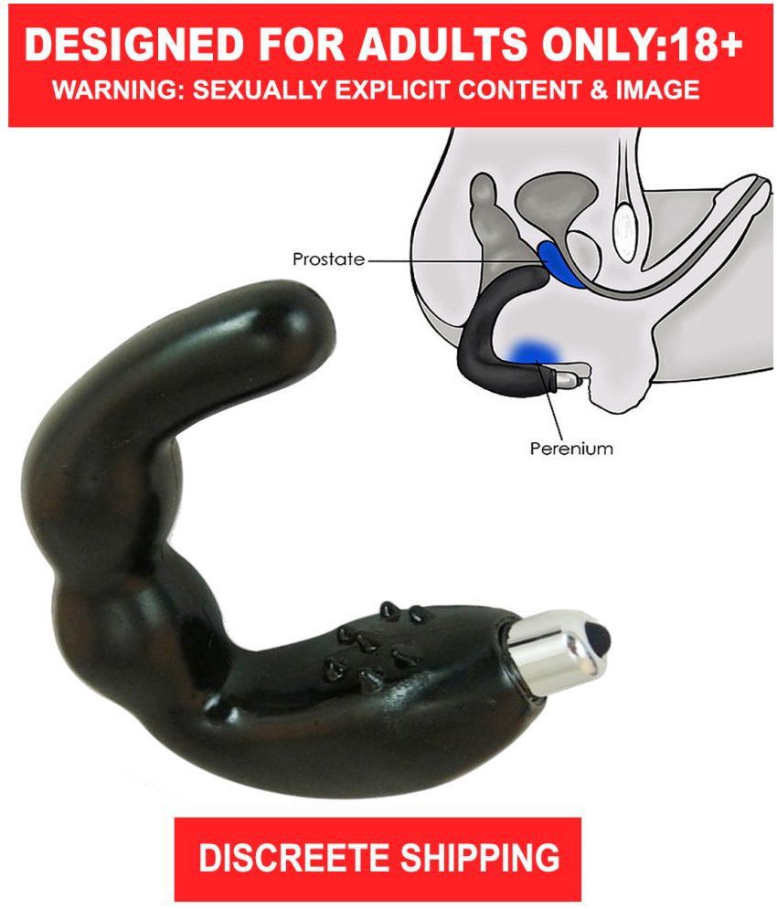     			Black Prostate Anal Beads Plug Vibrator Sex Toy U shaped Silicone Massage